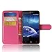 Produktbild SMTR LEAGOO Kiicaa power Wallet Tasche Hülle - Ledertasche im Bookstyle in Rose - [Ultra Slim][Card Slot][Handyhülle] Flip Wallet Case Etui für LEAGOO Kiicaa power