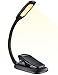 Produktbild Litom Lampe de Lecture Livre, 4 LED [Lumi¨¨re Blanc Froid et Chaud] , 3 Niveaux de Luminosit¨¦, Cou en Silicone Flexible, Cble USB de Charge inclus,Lumi¨¨re Clip Portable avec Double Charni¨¨re pour Kindle, eReaders, Lecture de Nuit, Bureau, Travail, Livre, Voyage