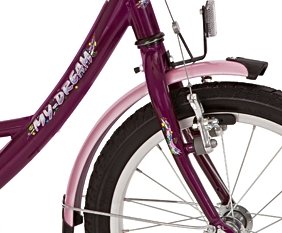 Kinderfahrrad 16″ Zoll (= 40,6cm) MY DREAM lila Stützräder + Seitenständer - 2