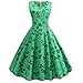 Produktbild Yesmile Vintage Kleid 50s Retro Vintage Ärmellos Rockabilly Partykleider Floral Hepburn Abend Prom Kleider