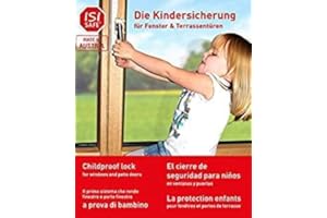 ISI SAFE, el cierre de seguridad para niños No. 1 - TRANSPARENTE para ventanas y puertas de patios y balcones, instalación sin necesidad de herramientas, de taladrar ni de pegar y sin dañar la ventana
