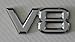 Produktbild V8 Chrom Emblem, Schriftzug selbstklebend