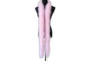 FEARAFTS Fearafs Boa de marabú esponjosa para manualidades, boa de plumas de 50 gramos, accesorios de disfraces, Halloween, boda, fiesta, decoración del hogar, paquete de 2 yardas
