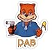 Produktbild Squirrel Dab (Size W8.2 x H8.9 Centimeter) Car Motorcycle Bicycle Skateboard Laptop Luggage Vinyl Sticker Graffiti Decal Bumper Sticker