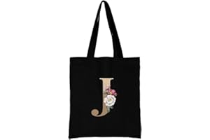 FINDING CASE 26 Letter Printed Canvas reusable grocery bags, Foldable Casual Travel HandBag, Shoulder Beach Tote Bags, Shopper bag eco friendly super strong washable Storage bags Shopping bag Canvas bag for Women