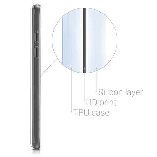 kwmobile Funda para Samsung Galaxy A5  2017  - Carcasa de  TPU  para m  vil y dise  o Don t Touch my Phone en  Blanco Negro 