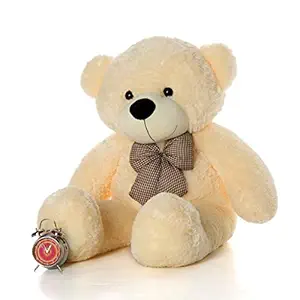 HUG n FEEL SOFT TOYS Teddy Bear 3 feet, Soft Toys, Birthday Gift for Girls/Wife, Boyfriend/Husband, Wedding for Couple Special, Rakhi for Brother/Sister Gift Items, (3 feet Cream )