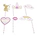 Price comparison product image Newin Star Funny Party Decoration Photo Booth Props Happy Birthday Party Decoration Kids Glitter Baby Shower Photo Props Set(Flamingos)