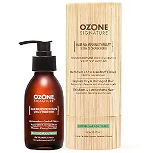 Ozone Signature Bhringaraja Taila (100 Ml) | 100% Organic Hair Growth Oil | Retains Moisture for Healthy, Smooth, Shiny Hair