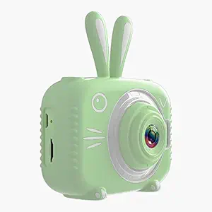 Kids Digital Camera Rechargeable with 2.0 Inch 1080P IPS Screen 32GB Memory Card Lens Child Camcorder Gift for Age 3-10 Kids (Green)