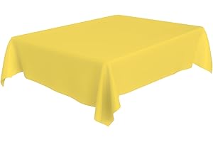 AEX Disposable Yellow Tablecloth – Waterproof 54" × 72" Plastic Table Cover, Party Tablecloths for Weddings, Birthdays & Picnics – Easy Cleanup Table Cloth