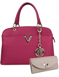 Women Marks Women's Handbag and Wallet (Pink, Combo of 2)