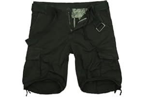 Procity Vintage Herren Cargo Shorts Bermuda Kurze Hosen Herren inkl. Gürtel