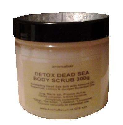 DETOX Dead Sea Salt Hand & Body Scrub 300g with Grapefruit Lemon & Juniper Essential oils