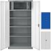 Produktbild Büroschrank Geheimfach Aktenschrank Metallschrank Universalschrank Flügeltürschrank Stahlschrank Lagerschrank Ideal für Büro Verschließbar (dunkelgrau/weiß)