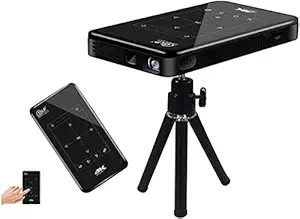 Microware Smart Projector Android 7.0 1G RAM + 8G ROM Mini Portable Projector, Support WiFi USB HDMI Bluetooth TF, for Home Theater Business Meeting Traveling (P8I)