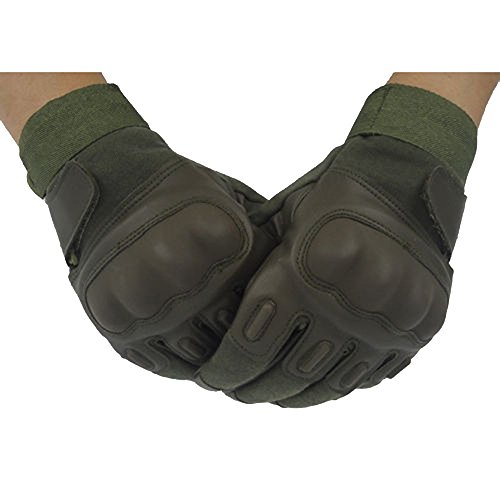 FMEU Dedo Completa Guantes Tácticos Militares De Los Hombres De La De Nudillo Duro Para Paintball Airsoft Del Ejército De La Motocicleta Deportes Al Aire Libre (XL, verde)