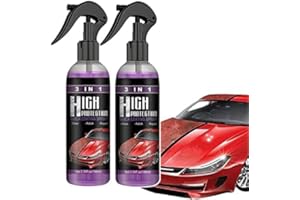 WESH 3 in 1 High Protection Quick Car Coating Spray, 100ml Car Ceramic Coating Spray, Plastic Parts Refurbish Agent, Quick Coat Car Wax Polish Spray For Cars (2pcs)