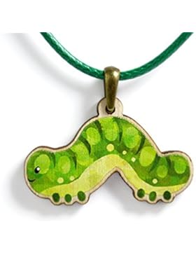 Kinder Schmuck Kette HOLZ *** RAUPE ***