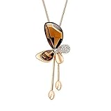 Material: aleación y cristal creado. Longitud del cuello: 90 cm, tamaño del colgante: 4 * 3.5 * 1 cm.