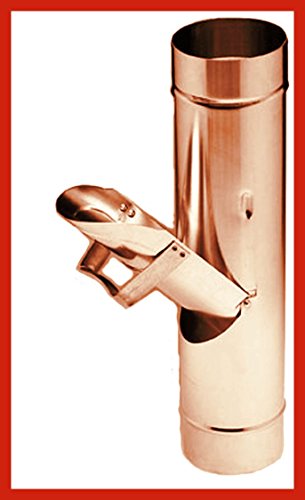 Regenrohrklappe Kupfer in den Größen 60, 76, 80, 87 und 100 mm (groß)