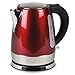 Produktbild #0618 Kompakter, kabelloser Camping Wasserkocher 1 Liter in rot nur 1000W • Edelstahl Tee Kessel Wasserkessel Küche Outdoor 1L Rot
