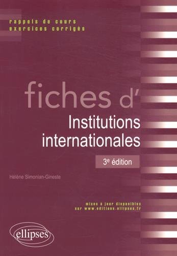 Fiches d'Institutions Internationales Fiches d'Institutions Internationales