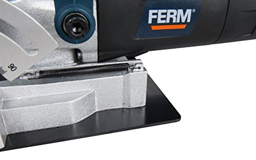 FERM BJM1009 Flachdübelfräse 900W – Mit 50 Lamellendeubel (Größe 20), Sägeblatt und Staubfangsack in einem Robusten Aufbewahrungskoffer - 4