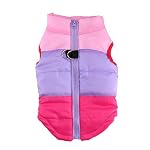 Cappotto-per-animali-cane-e-gatto-IdepetTM-con-guinzaglio-di-ancoraggio-colore-patchwork-imbottitura-cucciolo-gilet-giacchina-chihuahua-costume-vestiti-carlino-XS-S-M-L