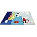 Produktbild Creative-Area-Teppiche Moderner Bereich Teppich für Kinderzimmer - Nordic Style Border Teppich für Schlafzimmer Wohnzimmer - Kurzer Haufen Designer Carpet Kid Crawl Decke für Jungen und Mädchen