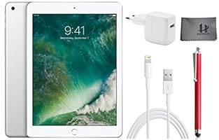 Apple iPad Wifi Tablet PC MP2G2FD/A 24,6 cm ( 9,7 Zoll ) - 32GB , Silber + Highend Zubehor Bundle ** Neueste model 2017 **