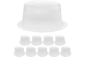 FRCOLOR 10pcs Durable PVC Plastic Hat Shaper Insert for Round Top Hat Storage Display Shape Protection Easy Use for Wall Table for Long Term Care