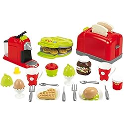 Jouets Ecoiffier - 2647 - Coffret toaster grand modèle + petit déjeuner pour enfants - 33 pièces - Dès 18 mois - Fabriqué en France