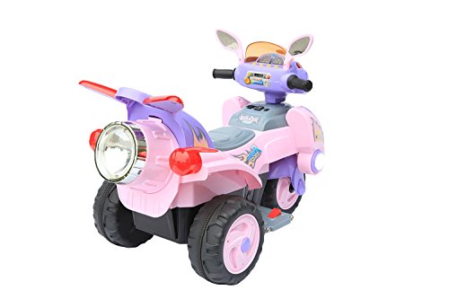 Elektromotorrad 6V für Kinder von 3 bis 6 Jahren - 3 Räder rosa