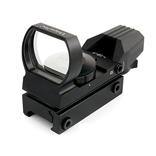 Uniquefire Multi Dot Regolabile Luminosità Punto Rosso & Verde Sight Scope Vista Scopo Illuminato 4 Reticles Reflex Sight Tattico Mirino Accessori Ottica Riflesso Lente
