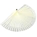 TRIXES 50 False Nail Art Tips Sticks Display Fan Board Polish Practice White