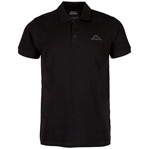 Kappa Peleot, Camiseta Deportiva para Hombre, Negro, M