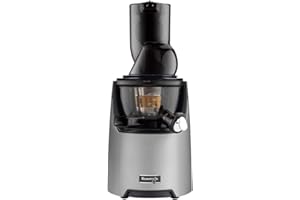 Kuvings | Spremiagrumi Estrattore Frutta Verdura | Tecnologia EVO820 | Spremiagrumi intero lento | Pulizia facile veloce | Motore silenzioso | incl Set filtri per frullati sorbetti |Argento scuro