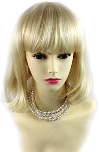 Lovely Summer Style Medium Straight Light Blonde Skin Top Lady Wig by Wiwigs Â®