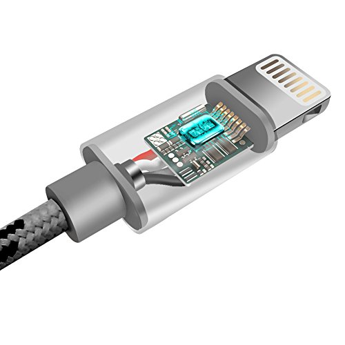 Keluoer Blitz-Kabel Apple iPhone Ladegerät USB-Kabel – für iPhone 7-7Plus 6S Plus-6 Plus SE 5S 5C 5, iPad 2 3 4 Mini, iPad Pro Air 2, iPod – 3.3ft / 1m (Dunkelgrau) - 3