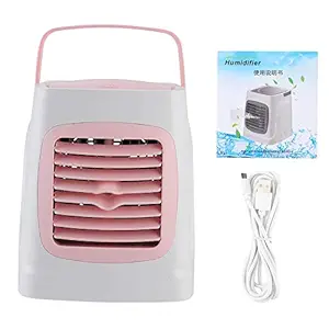 Cooling Fan, 3 Gear Speeds Mini Air Conditioner, Portable Multifunction for Office Home(Cherry Blossom Powder, Insect)