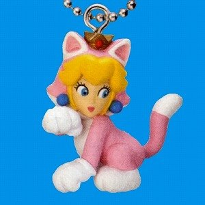 Preisvergleich Produktbild Super Mario 3D World Mascot Schlüsselanhänger: Katzen-Peach / Cat Peach