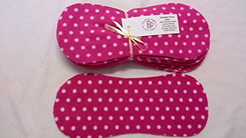 Easy Peasy Fleece Nappy Liners Pk 15 Bright Pink Spot