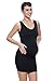 Franato Women's Seamless Maternity Sleeveless Dress Slips Medium Black