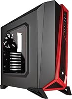 Corsair CC-9011085-WW Carbide Series Spec-Alpha Seitenfenster (Mid-Tower ATX Gaming PC-Gehäuse) Schwarz/rot