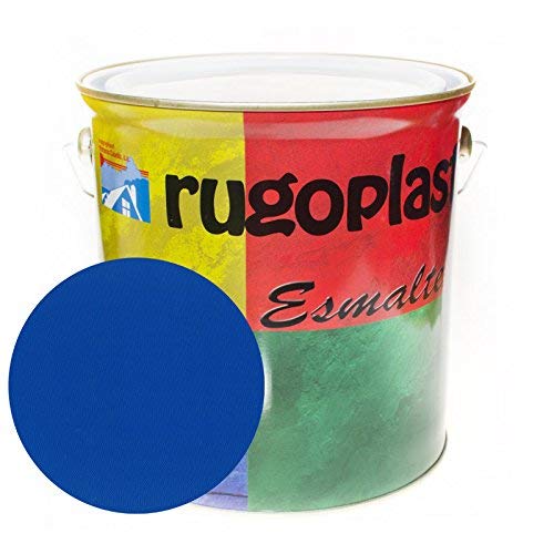 Rugoplast - Pintura esmalte sintético de alta calidad ideal para pintar hierros, rejas, portones, puertas, ventanas, madera...  , Azul Luminoso Brillo