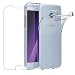 Produktbild Samsung Galaxy A3 2017 Hülle + Panzerglas, Leathlux Samsung A3 2017 Durchsichtig Case Transparent Silikon TPU Schutzhülle Premium 9H Gehärtetes Glas für Samsung Galaxy A3 2017