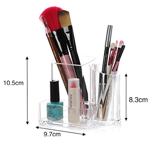 HBF Spitzenqualität Transparent Acryl Make up Organizer Stifthalter Kosmetik Etui Schminktisch Badezimmer. Aufbewahrung Schubladenbox Multifunktionale Lippenstiftständer. Schmuck Kosmetikablage Box aus Acrylglas für Damen (1) - 2