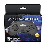 Retro-Bit Official SEGA Saturn Control Pad - Black - 