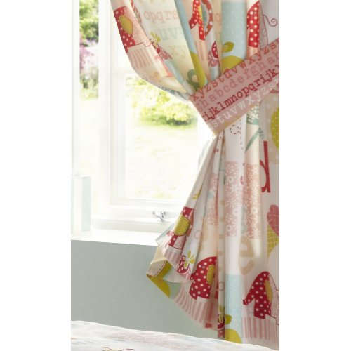 ABC ALPHABET FISH LADY BIRD KIDS LUXURY FULLY LINED CURTAINS SET 66